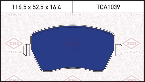 TCA1039 TATSUMI Колодки тормозные дисковые (фото 1)