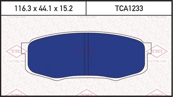 TCA1233 TATSUMI Колодки тормозные дисковые (фото 1)