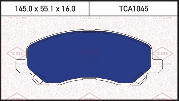 TCA1045 TATSUMI Колодки тормозные дисковые (фото 1)