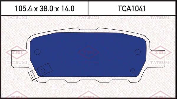 TCA1041 TATSUMI Колодки тормозные дисковые (фото 1)