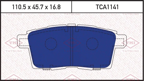 TCA1141 TATSUMI Колодки тормозные дисковые (фото 1)