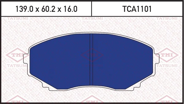 TCA1101 TATSUMI Колодки тормозные дисковые (фото 1)