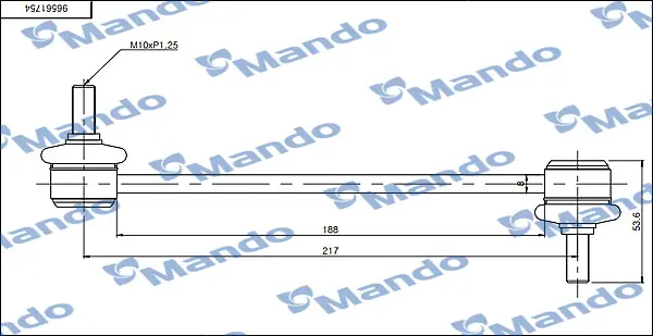SLD0003 MANDO Тяга / стойка, стабилизатор (фото 1)