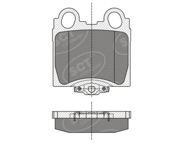 SP 345 PR SCT - MANNOL Комплект тормозных колодок, дисковый тормоз (фото 1)