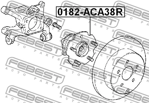 0182-ACA38R FEBEST Ступица колеса (фото 2)