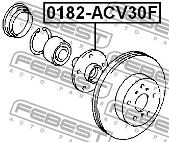 0182-ACV30F FEBEST Ступица колеса (фото 2)