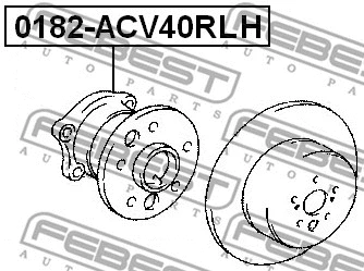 0182-ACV40RLH FEBEST Ступица колеса (фото 2)