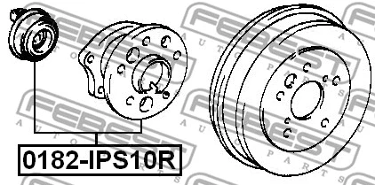 0182-IPS10R FEBEST Ступица колеса (фото 2)