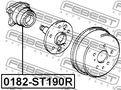 0182-ST190R FEBEST Ступица колеса (фото 2)