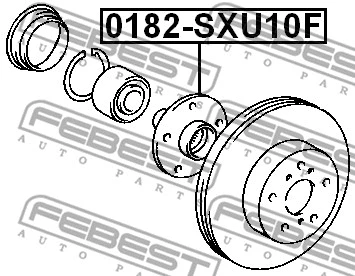 0182-SXU10F FEBEST Ступица колеса (фото 2)