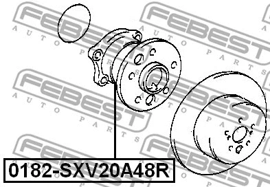 0182-SXV20A48R FEBEST Ступица колеса (фото 2)
