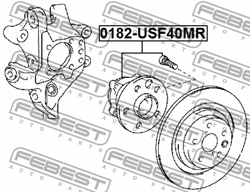 0182-USF40MR FEBEST Ступица колеса (фото 2)