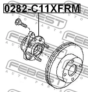 0282-C11XFRM FEBEST Ступица колеса (фото 2)