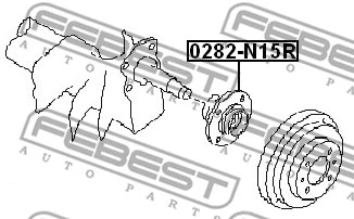 0282-N15R FEBEST Ступица колеса (фото 2)