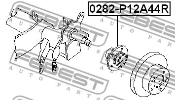 0282-P12A44R FEBEST Ступица колеса (фото 2)