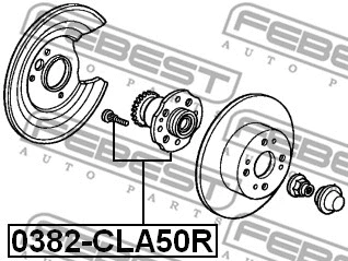 0382-CLA50R FEBEST Ступица колеса (фото 2)