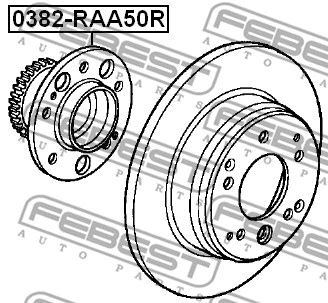 0382-RAA50R FEBEST Ступица колеса (фото 2)