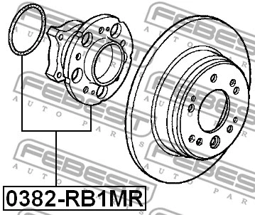 0382-RB1MR FEBEST Ступица колеса (фото 2)