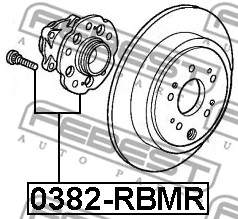 0382-RBMR FEBEST Ступица колеса (фото 2)
