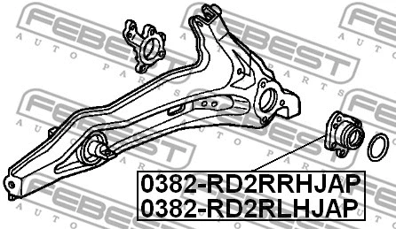 0382-RD2RRHJAP FEBEST Ступица колеса (фото 2)