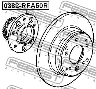 0382-RFA50R FEBEST Ступица колеса (фото 2)