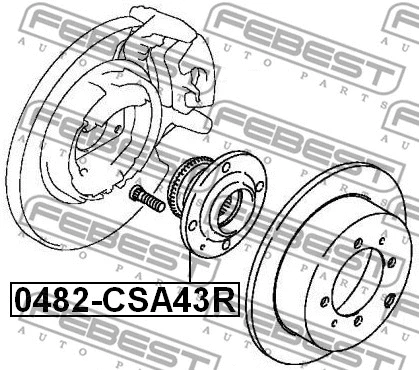 0482-CSA43R FEBEST Ступица колеса (фото 2)