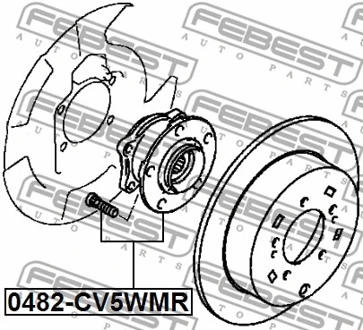 0482-CV5WMR FEBEST Ступица колеса (фото 2)