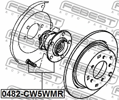 0482-CW5WMR FEBEST Ступица колеса (фото 2)