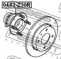0482-Z30R FEBEST Ступица колеса (фото 2)