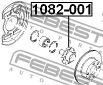 1082-001 FEBEST Ступица колеса (фото 2)