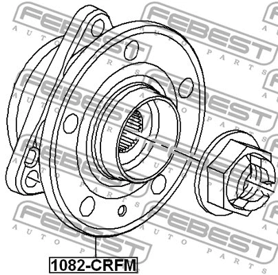 1082-CRFM FEBEST Ступица колеса (фото 2)