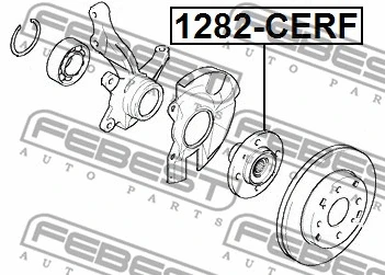 1282-CERF FEBEST Ступица колеса (фото 2)