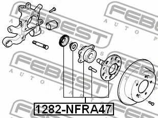 1282-NFRA47 FEBEST Ступица колеса (фото 2)