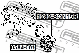 1282-SON15R FEBEST Ступица колеса (фото 1)