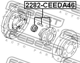 2282-CEEDA46 FEBEST Ступица колеса (фото 2)