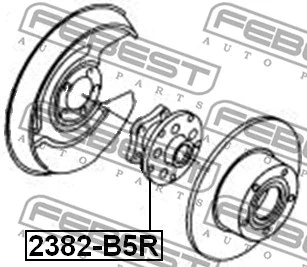 2382-B5R FEBEST Ступица колеса (фото 2)