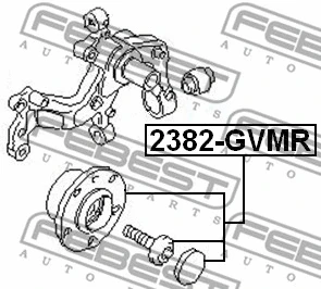 2382-GVMR FEBEST Ступица колеса (фото 2)