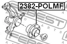 2382-POLMF FEBEST Ступица колеса (фото 2)