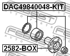 2582-BOX FEBEST Ступица колеса (фото 2)