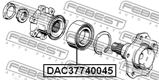 DAC37740045 FEBEST Ступица колеса (фото 2)