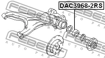 DAC3968-2RS FEBEST Ступица колеса (фото 2)