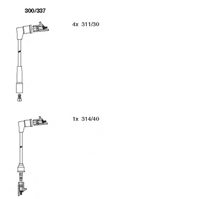 300/337 BREMI Высоковольтные провода (комплект проводов зажигания) (фото 1)