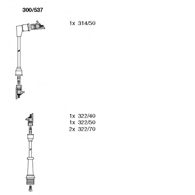 300/537 BREMI Высоковольтные провода (комплект проводов зажигания) (фото 1)