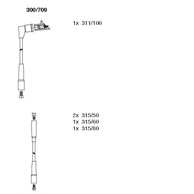 300/709 BREMI Высоковольтные провода (комплект проводов зажигания) (фото 1)