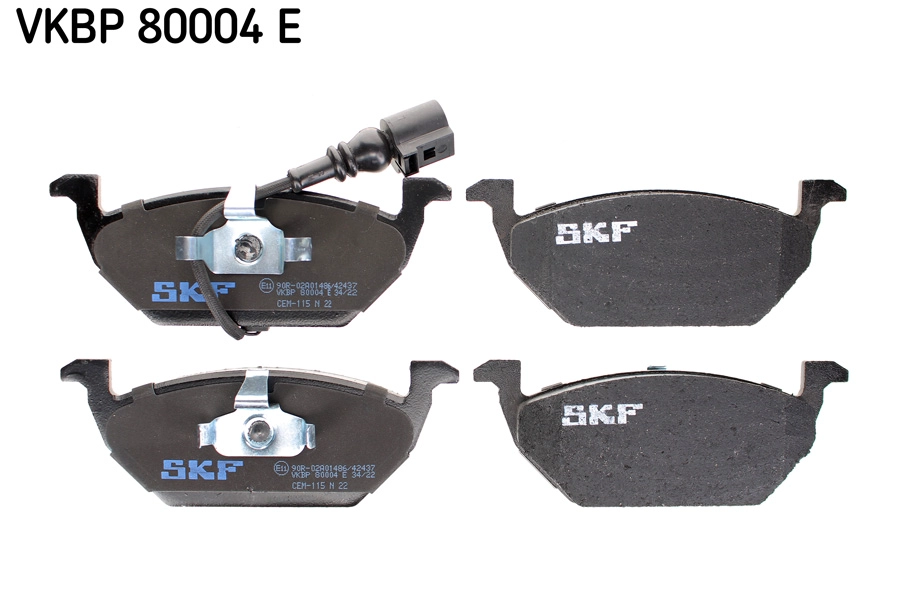 VKBP 80004 E SKF Комплект тормозных колодок, дисковый тормоз (фото 2)