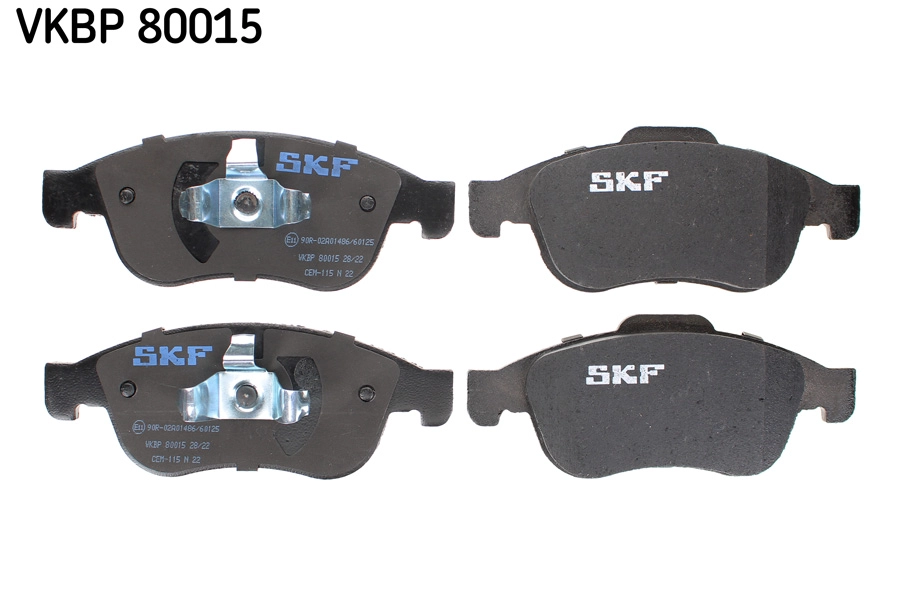 VKBP 80015 SKF Комплект тормозных колодок, дисковый тормоз (фото 2)