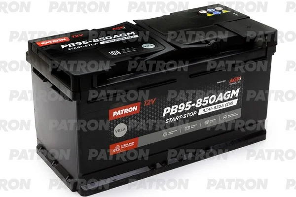 PB95-850AGM PATRON Стартерная аккумуляторная батарея (фото 1)
