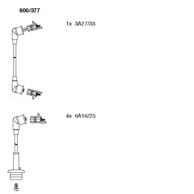 600/377 BREMI Высоковольтные провода (комплект проводов зажигания) (фото 1)