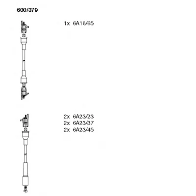 600/379 BREMI Высоковольтные провода (комплект проводов зажигания) (фото 1)