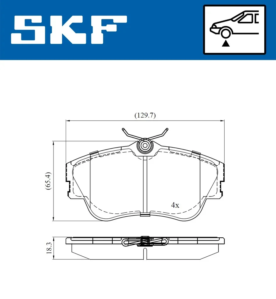 VKBP 80321 SKF Комплект тормозных колодок, дисковый тормоз (фото 2)